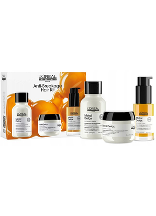 Набір loreal metal detox шампунь 100 мл + маска 75 мл + олійка 30 мл