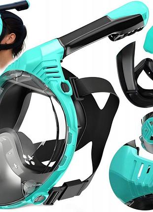 Маска для підводного плавання snorkelingu повнолицева система drytop antifog s/m