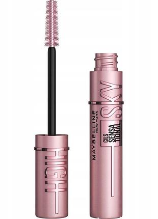 Набір з 3 штук туш для вій maybelline lash sensational sky high подовжуюча чорна 7,2 мл