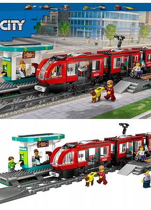 Lego city 60423 міський трамвай зі станцією