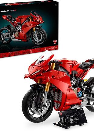 Lego technic мотоцикл ducati panigale v4 s креативний набір для дорослих фанатів мотоспорту модель з підставкою декор для дому та