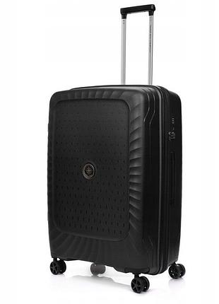 Великий чемодан swissbags ibiza 74 см чорний
