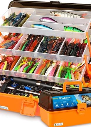 Набір аксесуарів для риболовлі гачки поплавок коробка велика для спінінга приманки