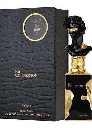Парфумована вода lattafa his confession для чоловіків edp 100 мл