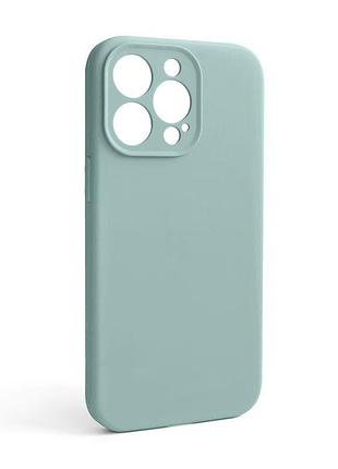 Чехол силиконовый для apple iphone 13 pro бирюзовый закрита камера без логотипа чехол-накладка sku_stcom_2710000236191