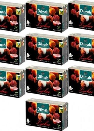 Набір 10 штук dilmah lychee ex20 чай з чаєм x10