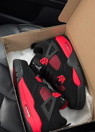 Nike air jordan 4 retro black/red premium 4