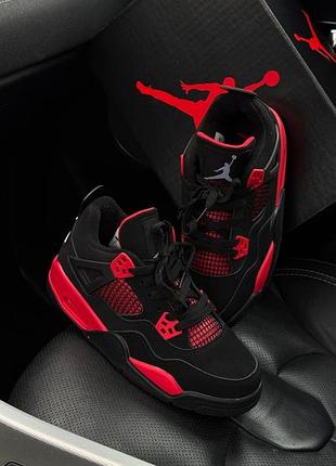 Nike air jordan 4 retro black/red premium 5