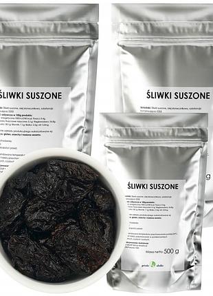 Набір з 3 продуктів: висушені сливи без кісточок 2,5 кг здорова перекуска без цукру гірко-солодка