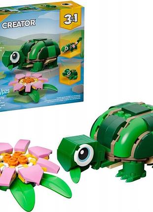 Набір з 3 штук конструктор lego creator 3 в 1 31377 черепаха і квітка латаття
