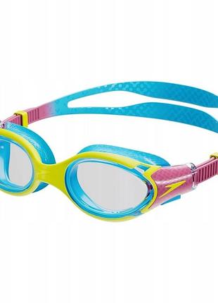 Окуляри для плавання speedo biofuse 2.0 junior жовто-рожеві