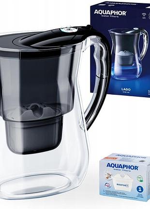 Кувшин aquaphor lago 3,8 л з фільтруючим елементом maxfor чорний кувшин з tritan