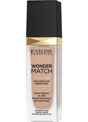 Набір з 2 штук тональний крем eveline wonder match 10 light vanilla світлий ванільний