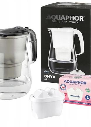 Фільтрувальний глечик aquaphor onyx 4,2 чорний з фільтром b25 mg+