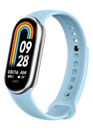 Ремешок для xiaomi mi band 8 9 оригинальный дизайн светло-голубой силиконовый браслет для фитнеса sku_stcom_2710000317432