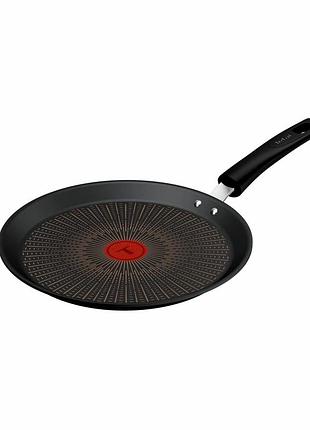 Сковорода для млинців tefal excellence fusion, 25см, алюміній, бакеліт, чорний