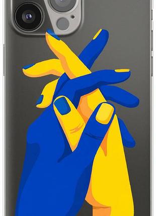 Чехол на iphone 13 pro max stand with ukraine из силикона fch_0161076