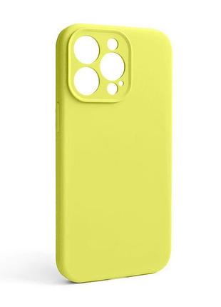 Чехол силиконовый для apple iphone 13 pro закрытая камера без логотипа желтый накладка для смартфона sku_stcom_2710000236108