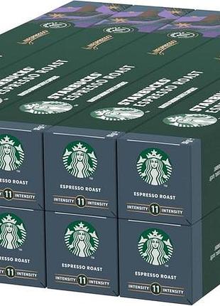 Starbucks espresso roast від nespresso темна обсмажка кавові капсули 10 x 10 (100 капсул)