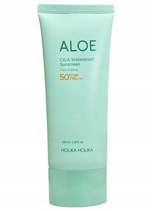 Набір з 2 штук крем holika holika aloe cica з spf 50 для обличчя та тіла гель 100 мл