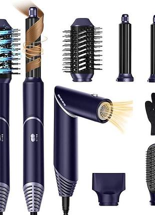 Стайлер для волос 5 в 1 hot air styler многофункциональный стайлер для укладки волос, фен-щетка