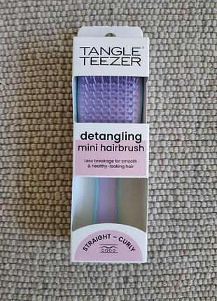 Гребінець для волосся. масажна щітка для волосся tangle teezer detangling mini hairbrush. брендова щітка гребінець tangle teezer