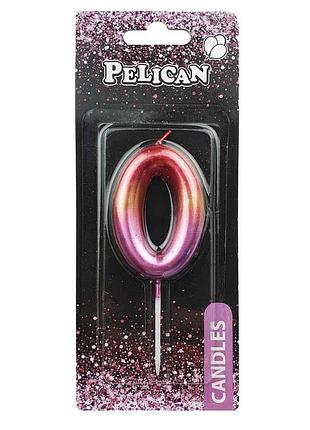 Свічка для торта pelican, " " райдужна 6см
