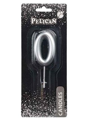 Свеча для торта pelican "срибло,5см