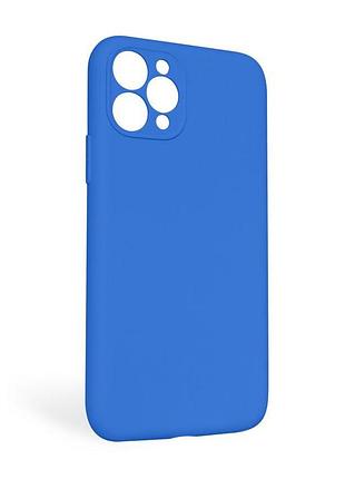 Чехол full silicone case для apple iphone 11 pro max с закрытой камерой без логотипа силиконовый синий sku_stcom_2710000254713