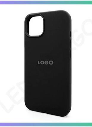 Чехол силиконовый для apple iphone 13 черный накладка с логотипом открытая камера защитный чехол sku_2 sku_stcom_2710000229100