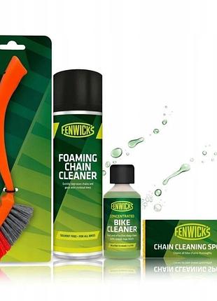 Набір для чищення велосипеду fenwicks spa plus піна концентрат щітка