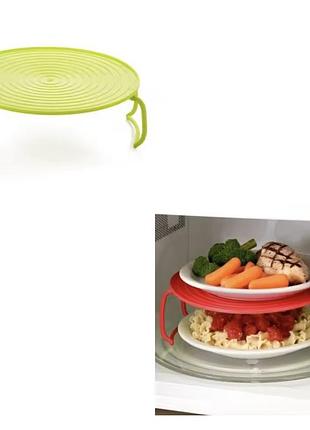 Підставка у мікрохвильовку для розігріву двох тарілок microwave tray, таця для свч