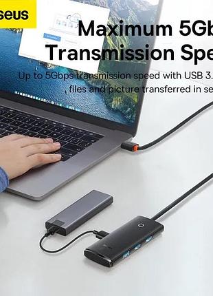 Usb-хаб baseus lite series type-c hub adapter (type-c to usb. ) black ( ) 9