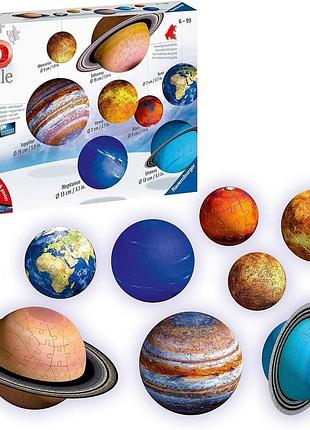Ravensburger пазл 3d 11668 планетарна система 960 елементів для дітей і дорослих технологія easy click кольоровий