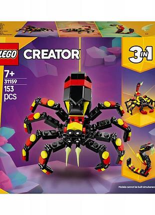 Набір з 2 штук конструктор lego creator 3 в 1 дикі тварини: незвичайний павук 31159