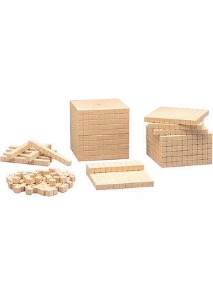 Wissner® aktiv lernen базовий набір dienes для десяткового рахунку 121 елемент re-wood®