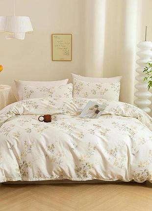 Ecocott vintage wash painting комплект постільної білизни queen 3 шт. 100% натуральна бавовна блискавка ультрам'який дихаючий
