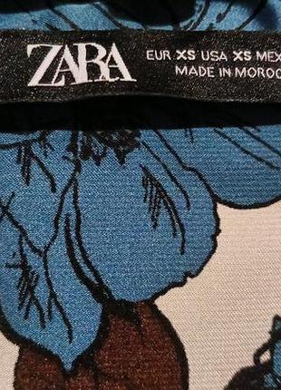Яскрава шовкова блуза zara 3
