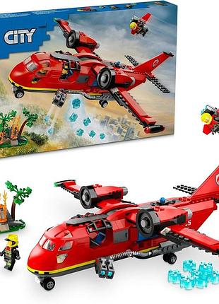 Lego city пожежний рятувальний літак конструктор з 3 мініфігурками для дітей від 6 років подарунок 60413