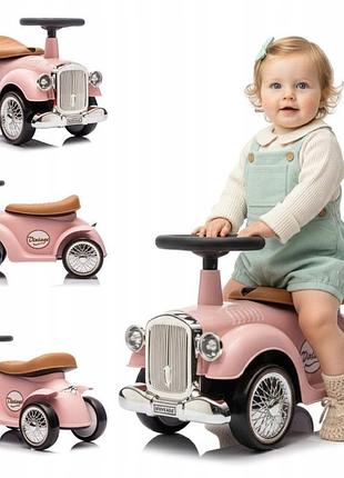 Їздовий автомобіль для дівчинки sun baby retro з шухлядою для першого року життя