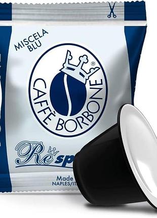Caffè borbone кава respresso синя суміш упаковка 100 капсул сумісна з домашніми кавомашинами nespresso