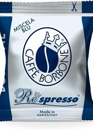 Caffè borbone кава respresso синя суміш упаковка 100 капсул сумісна з домашніми кавомашинами nespresso 5