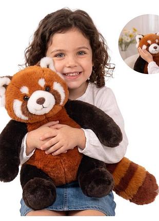 Іграшка-обтяжувач miś panda червона плюшева для дітей