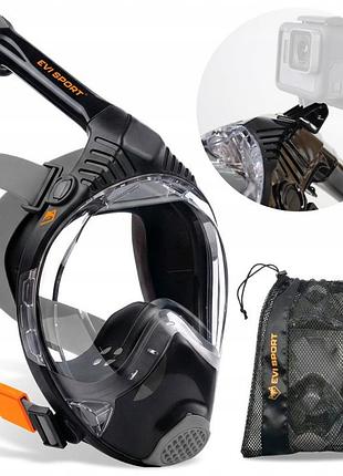 Маска для снорклінгу neptune v3 повнооблична не запотіває l/xl