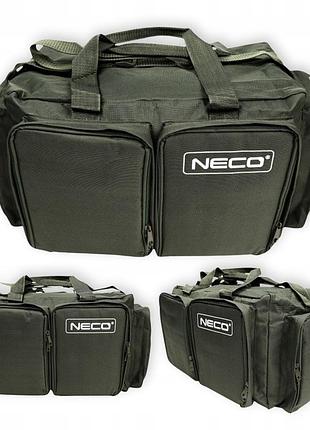 Сумка рибальська neco duża 52x30x33 см 4 кишені містка
