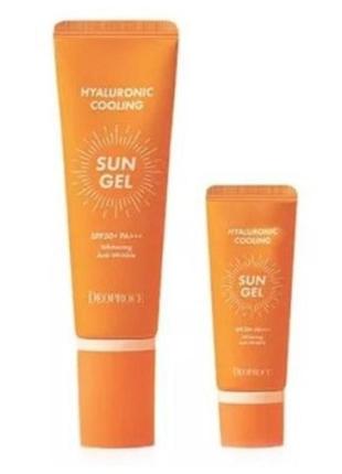 Гиалуроновый солнцезащитный гель deoproce hyaluronic cooling sun gel spf50 pa+++ 50g