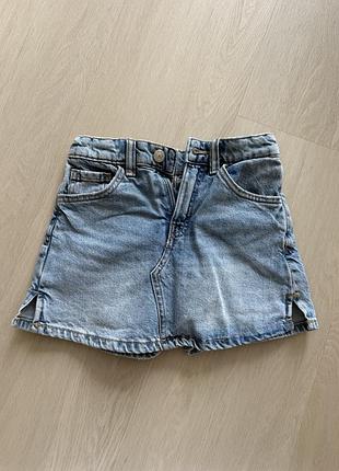 Спідниця-шорти для дівчинки zara, джинсова, блакитна