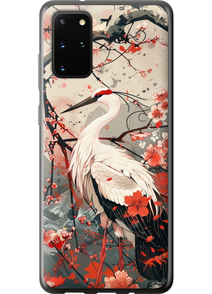 Чехол на samsung galaxy s20 plus аист в цвету сакуры из пластика fch_0139373