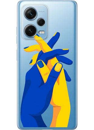 Чехол на xiaomi redmi note 12 pro+ 5g stand with ukraine из силикона fch_0161082