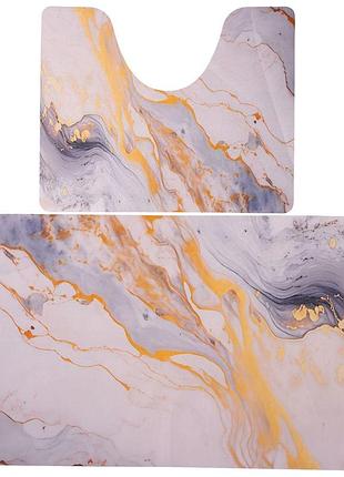 Набор ковриков для ванной и туалета golden marble 50*80/40*50 см yiwu hp-42-179